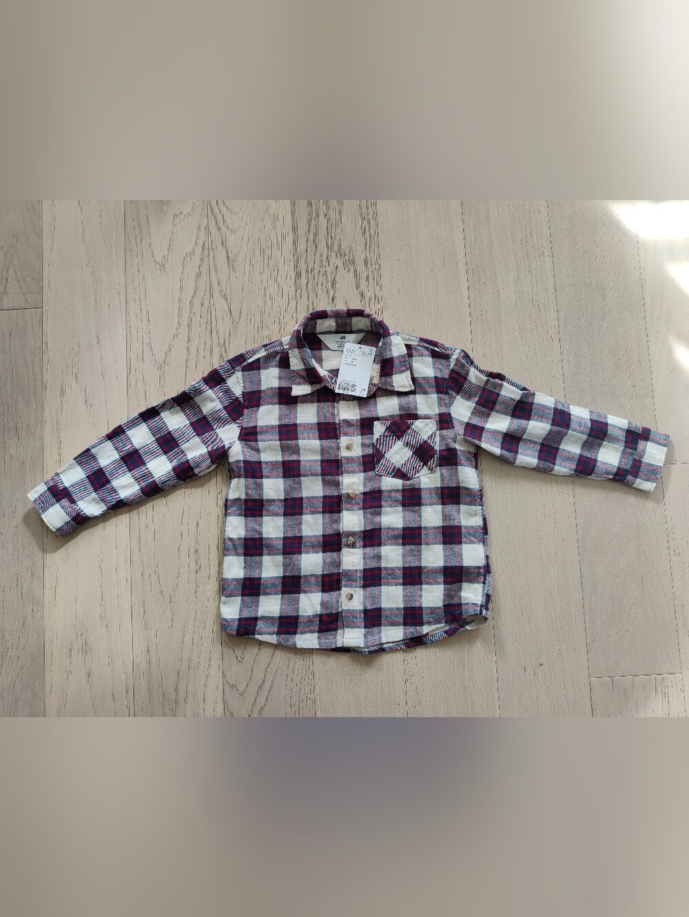 Boys H&M Plaid Button-Down Shirt - 5T